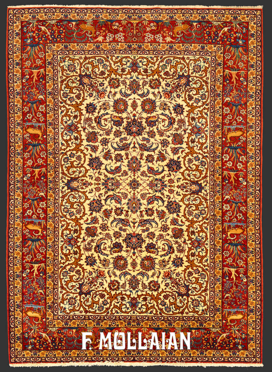 Isfahan Rug Classic Floral Design n°:806647